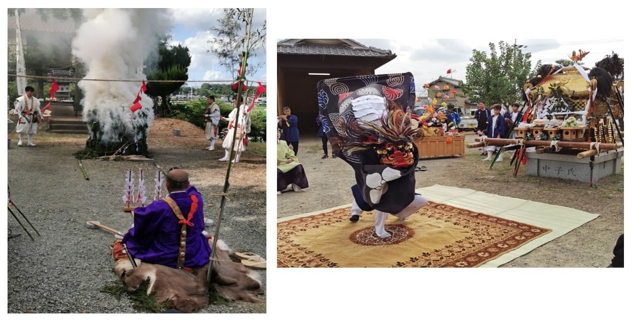 下草谷自治会の祇園祭と天神社の獅子舞の画像