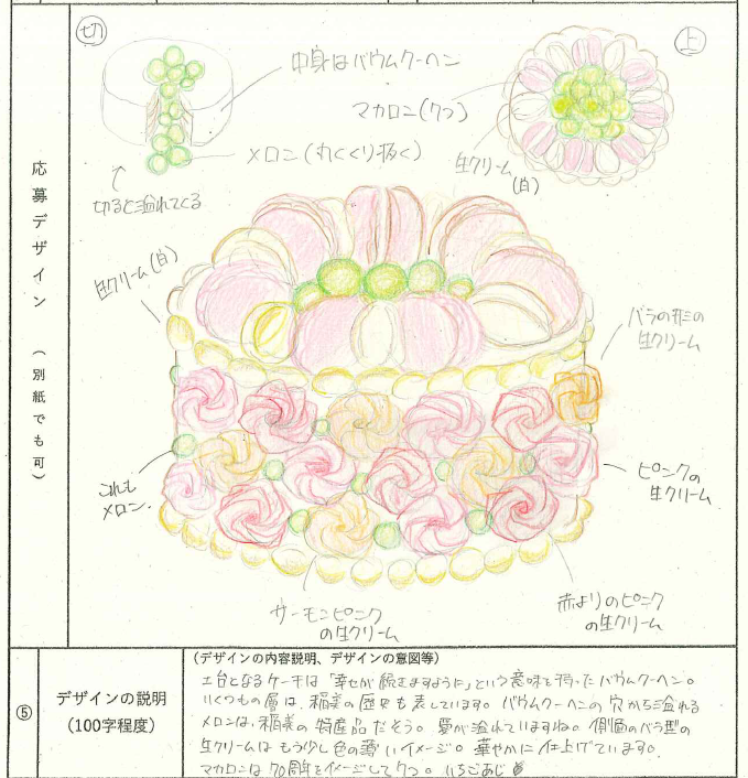 ウエディングケーキデザイン案3
